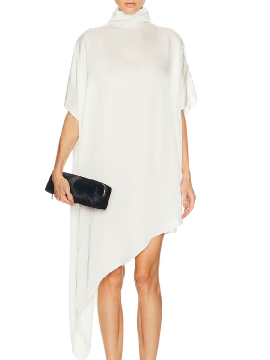 Evaes Dresses & Skirts - EAVES Noss Asym Mini Dress White $310 NWT Sz M